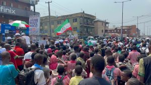 PDP House of Reps Candidate OmoBarca Holds Familiarization Walk in Ajeromi Ifelodun