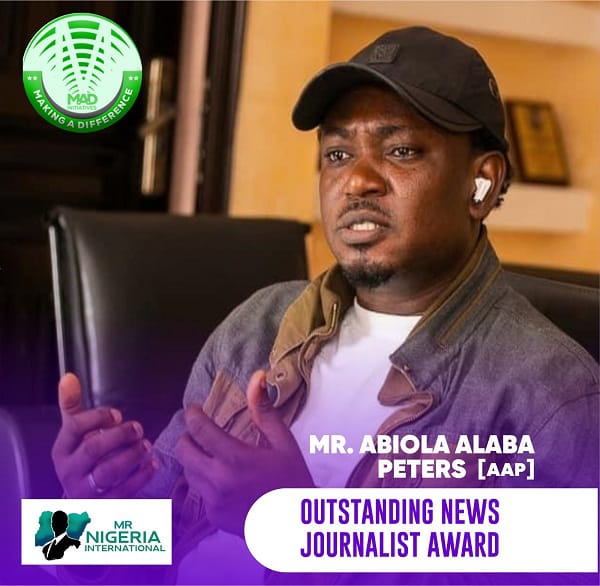 Abiola Alaba Peters AAP Bags Recognition Awards For “Outstanding News Journalist”