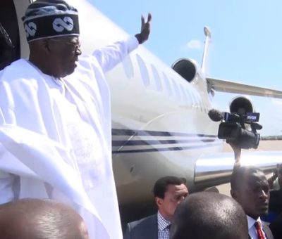 Photos: Tinubu lands in Rivers for Two-Day Official Visit