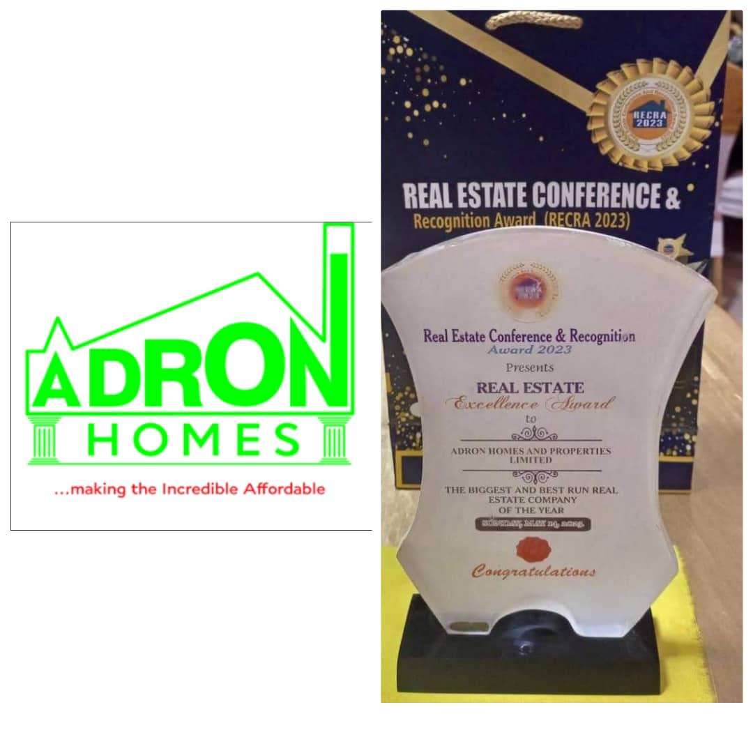 Adron Homes shines at Real Estate Conference, Bags Award of excellence on Integrity and Consistency