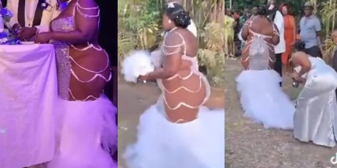 Bride's Nude Wedding Dress Stuns Guests