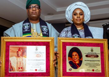 PCRC Decorates Aare Adetola Emmanuelking Wife Yeye Aderonke as Golden Grand National Patron/Matron Marks 40th Anniversary