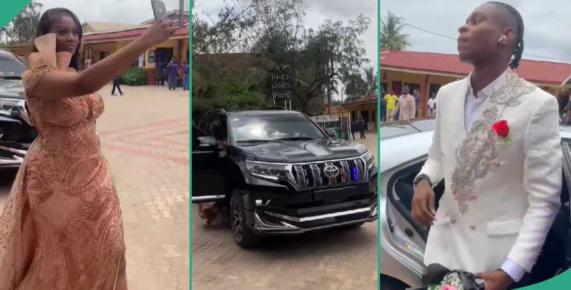 Secondary School Students in Benin Arrive for Prom in Expensive Cars
