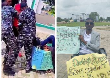 #ENDBADGOVERNANCE: How Security Operatives Allegedly Assault Physically Challenged Protester in Bauchi Government House