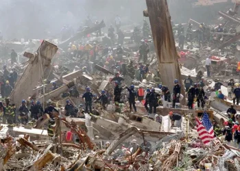 Rubbles after September 11 attack on World trade Centre