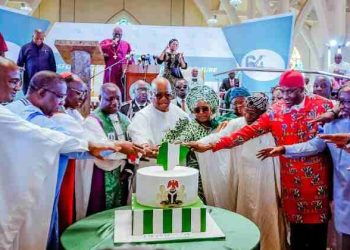 NIGERIA@64: Obasanjo, Akpabio, Akume, Service Chiefs Attend Thanksgiving Service In Abuja