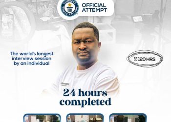 UK-Based Nigerian Filmmaker Kabiru Balogun Attempts Guinness World Record for Longest Interview Marathon
