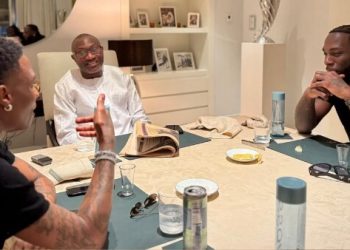 Nigerian Billionaire Femi Otedola Hosts Afrobeats Superstars Wizkid and Burna Boy at Lagos Home