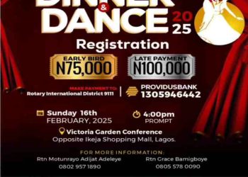 2025 Rotary Foundation Dinner and Dance takes Centre Stage in Lagos