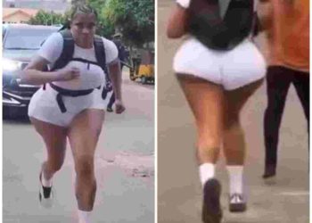 Netizens React Over Actress Angela Okorie Massive Butt Seen on a Movie Set