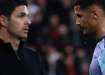 Mikel Arteta and William Saliba