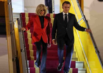 Emmanuel Macron and Brigitte Macron