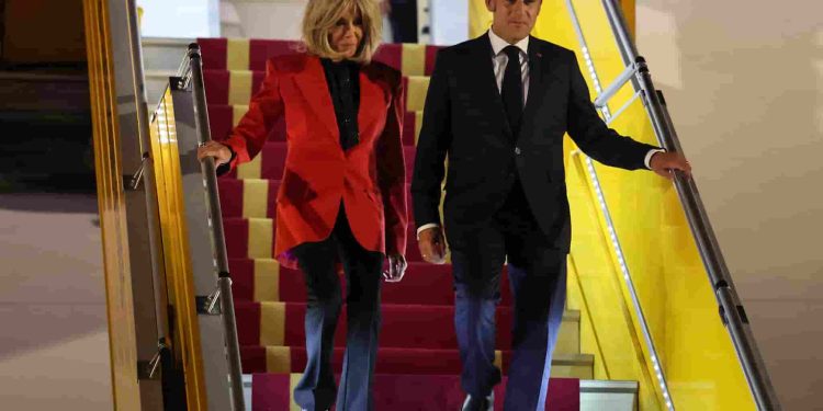 Emmanuel Macron and Brigitte Macron