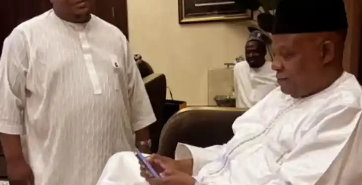 “This is my father” — Businessman, Cubana Chief Priest Shares Photo of Him Kneeling Before VP Shettima 