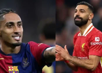 Raphinha and Mohammed Salah