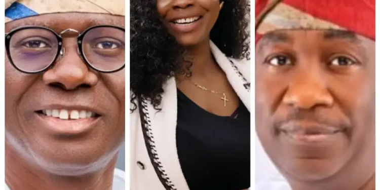 Dr. Funmilola Tella. Governor Sanwo-Olu and Babafemi Hamzat