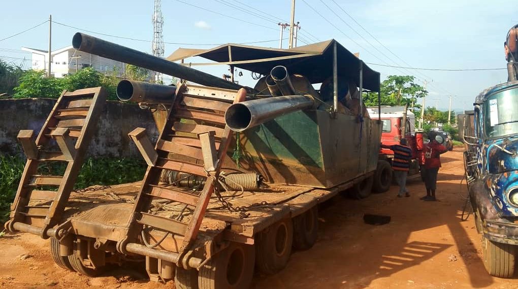 ILLEGAL MINING RAID: NSCDC Confiscates Dredging Machines in Anambra