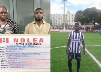 22.6KG COCAINE SMUGGLE: NDLEA Arrests Ex-Int’l Football Player, Four Others at MMIA