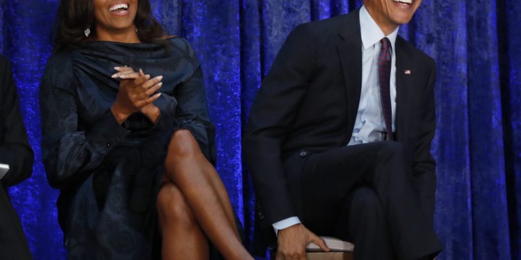 Barack Obama and Mitchelle Obama