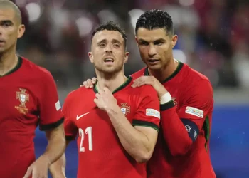 Cristiano Ronaldo and Diogo Jota