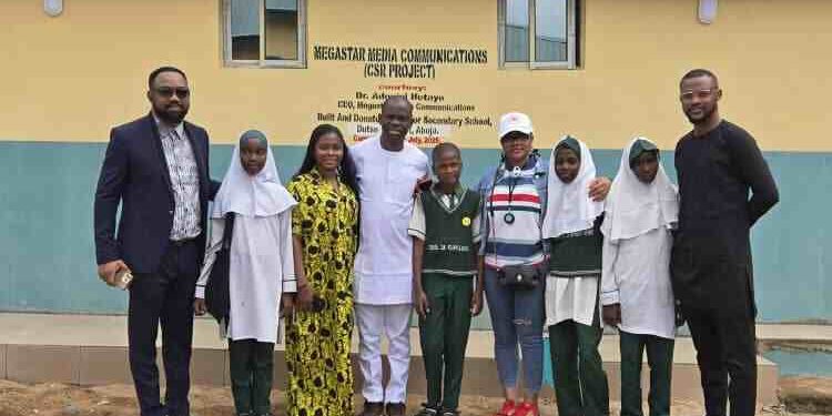 Megastar Media Communications Donates Ultra-Modern Solar-Powered Toilet Facility to Junior Secondary School, Sokale Dutse Alhaji, Abuja