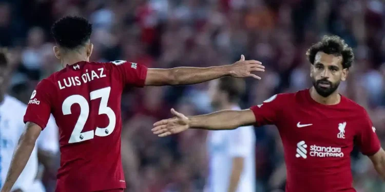 Luis Diaz and Mohammed Salah