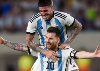 Rodrigo De Paul and Lionel Messi