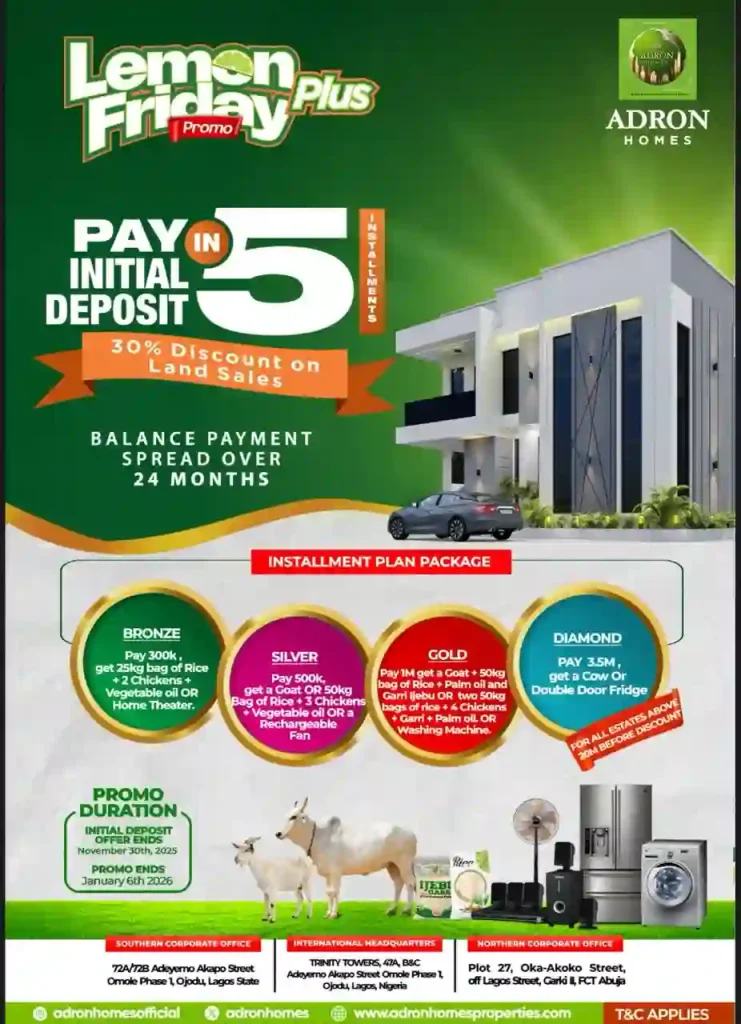 Adron Homes Launches Lemon Friday Plus Promo 2025: Land Ownership Made Affordable with Festive Rewards