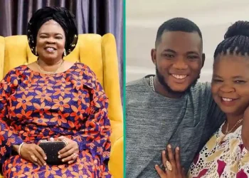 Peju Ogunmola and her son