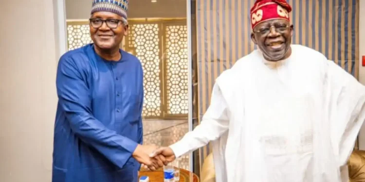 Aliko Dangote and Bola Tinubu