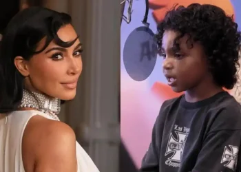 Psalm West and Kim Kardashian