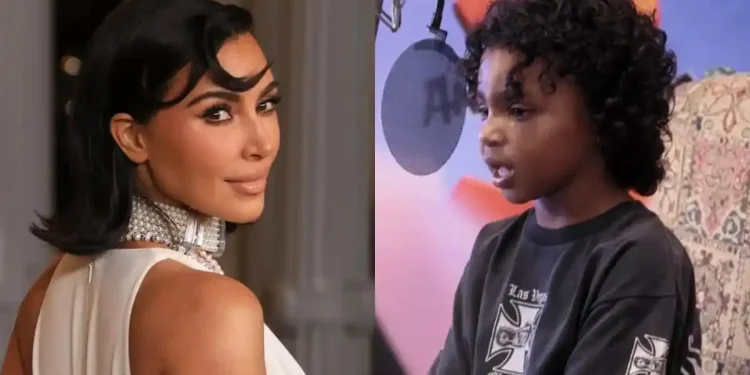Psalm West and Kim Kardashian