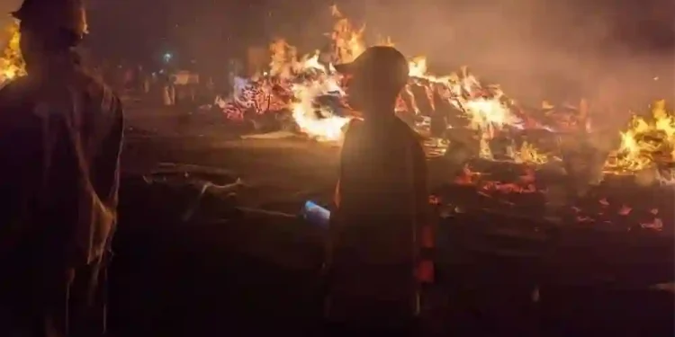Fire Destroys Gombe Timber Market, Causes Millions in Losses