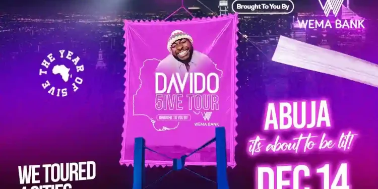 Davido's 5ive Tour Heads to Abuja This Weekend