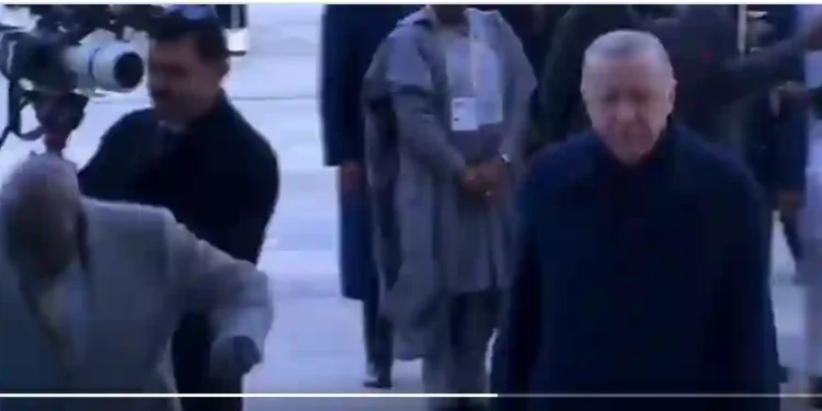 President Tinubu Trips, Falls While Climbing Stairs In Turkey