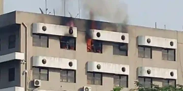 Section of Federal Secretariat Gutted by Fire in Abuja