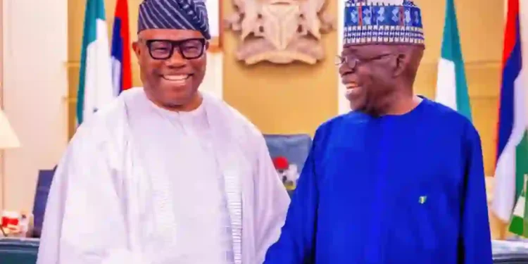 Tinubu Jokes About Sending Akpabio to “Scatter” Opposition, Sparks Light Moment at Abuja Event