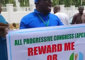Man Protests at APC Secretariat, Claims He Sold Home for Party Without Reward