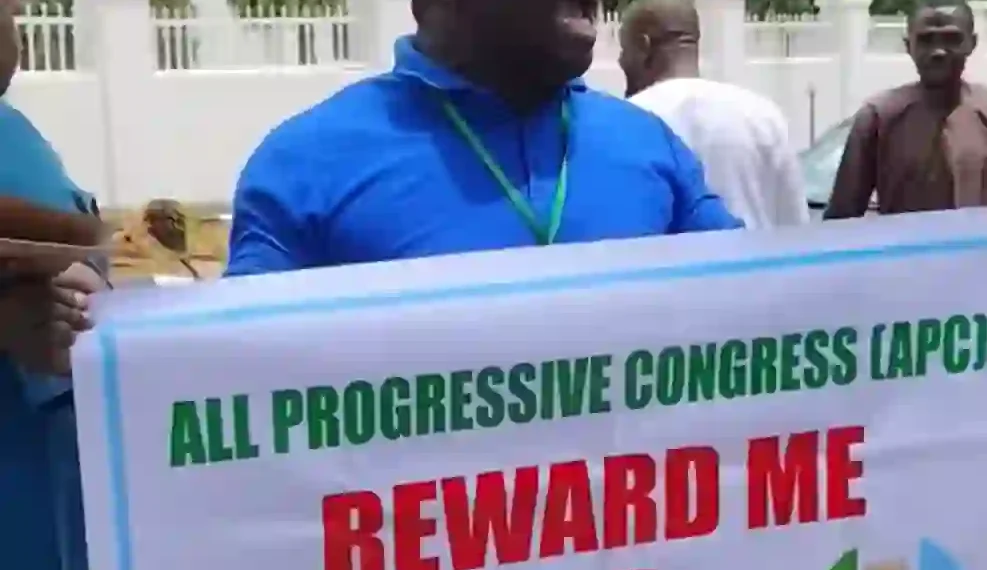 Man Protests at APC Secretariat, Claims He Sold Home for Party Without Reward