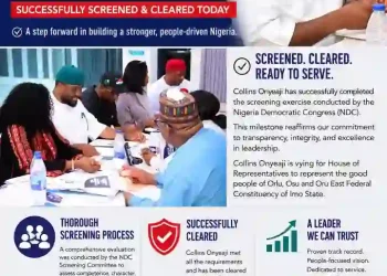 Collins Onyeaji Successfully Completes Screening Process