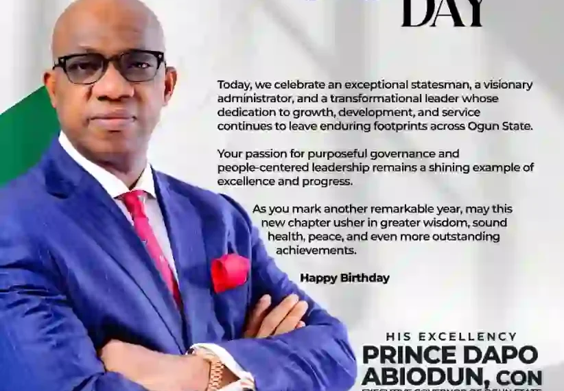 Adron Group Chairman Hails Dapo Abiodun’s Leadership at 66