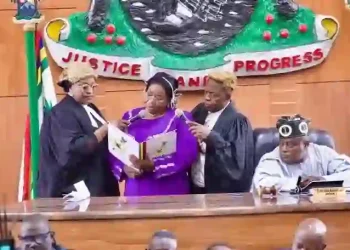 Lagos Assembly Swears In Adenike Oshinowo as First Female Clerk
