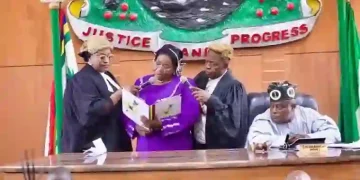 Lagos Assembly Swears In Adenike Oshinowo as First Female Clerk