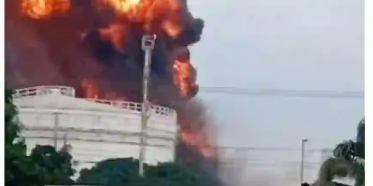 Explosion Triggers Fire at Apapa Tank Farm as NPA, NIMASA Battle Blaze