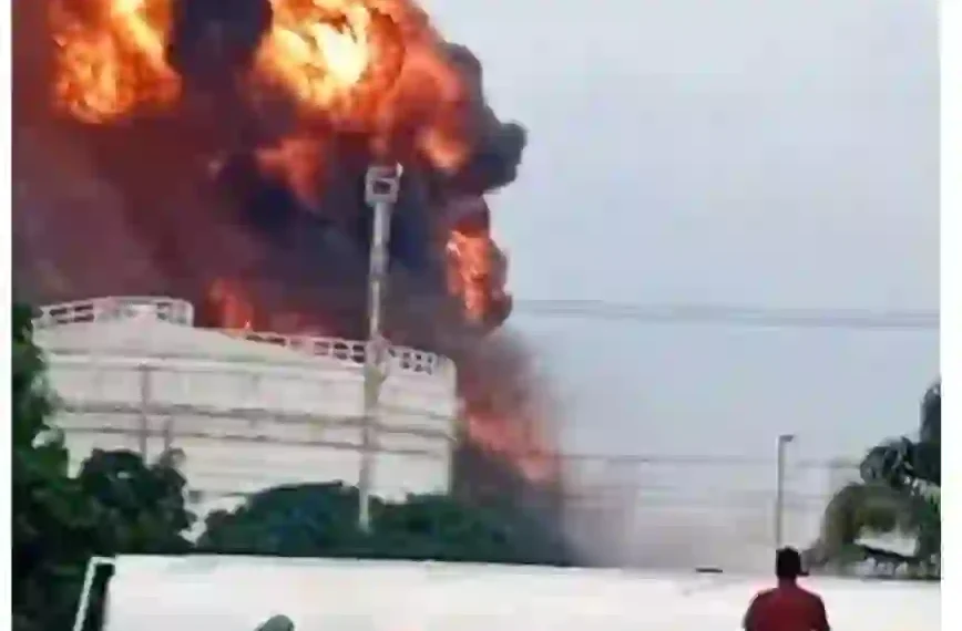 Explosion Triggers Fire at Apapa Tank Farm as NPA, NIMASA Battle Blaze