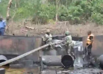Nigerian Navy Uncovers Illegal Crude Oil Storage Site, Seizes 20,500 Litres in Rivers