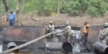 Nigerian Navy Uncovers Illegal Crude Oil Storage Site, Seizes 20,500 Litres in Rivers