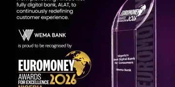 Wema Bank Wins Euromoney's Nigeria's Best Digital Bank for Consumers 2026 Award
