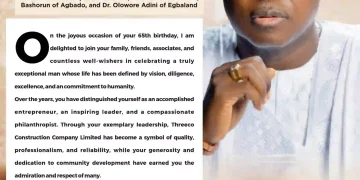 Adron Group Chairman Celebrates Business Icon Otunba Muraina Banjoko at 65