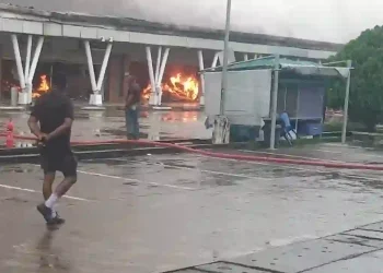 Fire Guts SPAR Shopping Outlet in Calabar